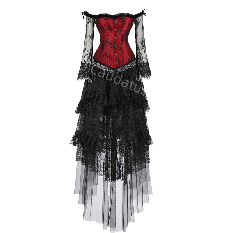 Women'S Green Formal Wear - 코르셋 드레스 플러스 사이즈 롱 스커트