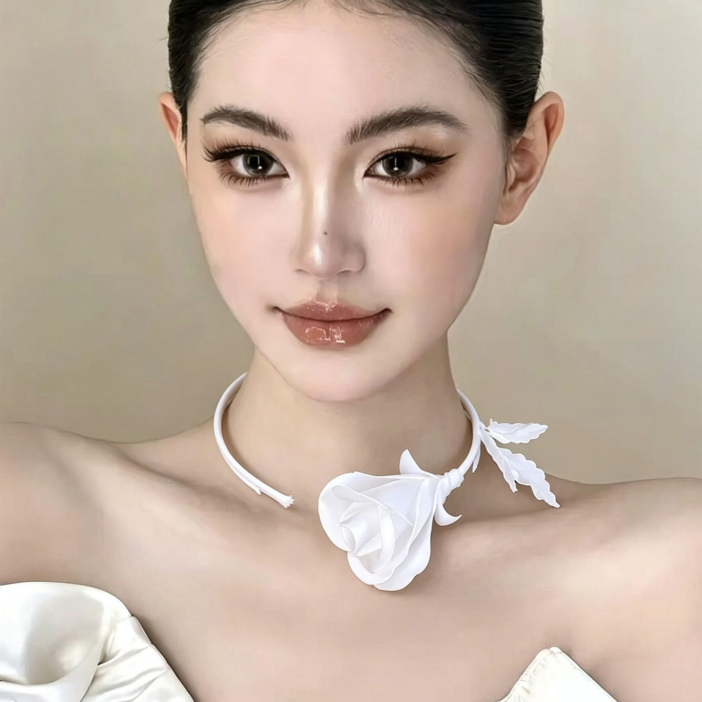 Women'S Formal Wear Accessories - 패션 주얼리 수제 화이트 블랙 로즈