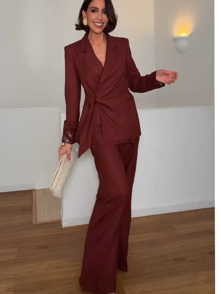 Women Formal Wear Trousers - 패션 오피스룩 여성 블레이저 팬츠 수트