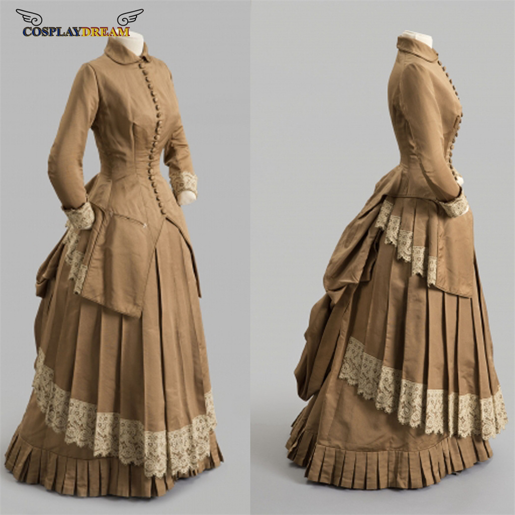 Vintage Women'S Formal Wear - 19세기 패션 드레스 빅토리아 시대 버슬