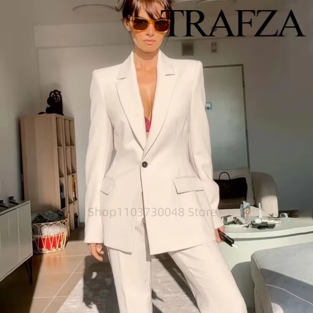 Women Formal Wear Trousers - 패션 오피스 여성 블레이저 및 바지