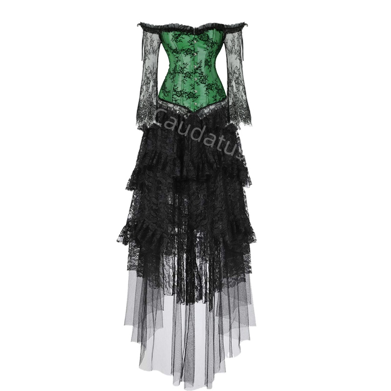 코르셋 드레스 플러스 사이즈 롱 스커트 세트 섹시한 뷔 - Women'S Green Formal Wear 리뷰 및 가격