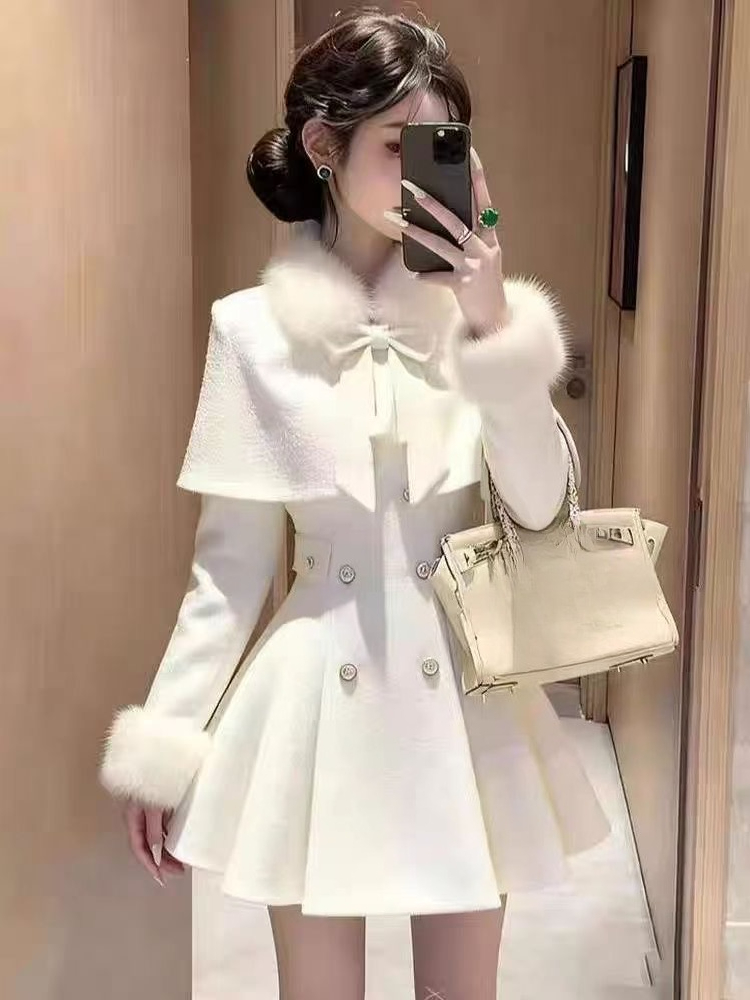 프렌치 엘레강트 빈티지 울 2피스 세트 여성용 인조 모 - Vintage Women'S Formal Wear 리뷰 및 가격