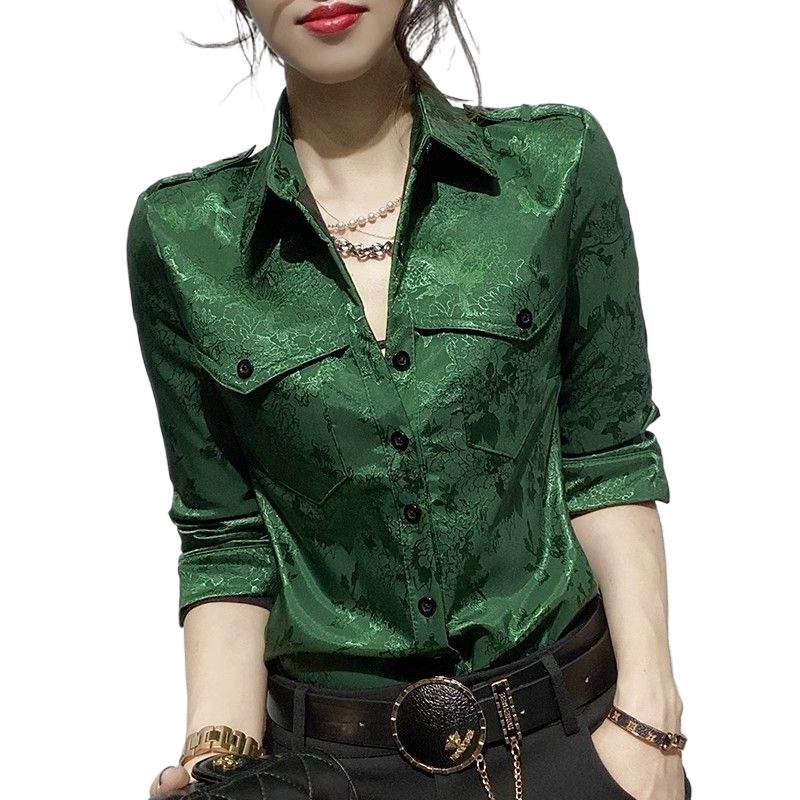 여성용 긴팔 셔츠 블라우스, 사무실 의상 착용, 정장  - Women'S Green Formal Wear 리뷰 및 가격
