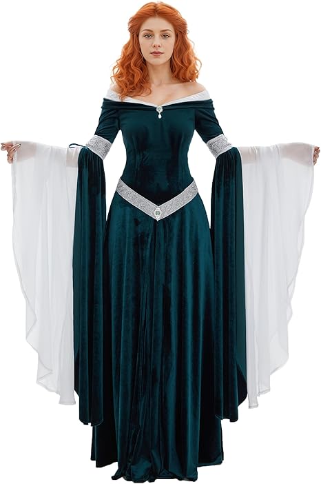 DAIZBELLA 여성 중세 르네상스 의상 엘프 스타일 - Women'S Green Formal Wear 리뷰 및 가격