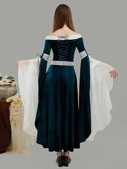 DAIZBELLA 여성 중세 르네상스 의상 엘프 스타일 - Women'S Green Formal Wear 리뷰 및 가격