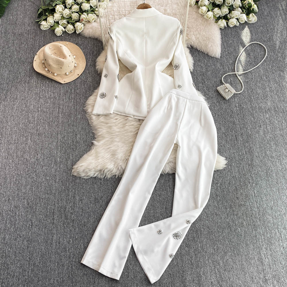 TWOTWINSTYLE 여성용 투피스 세트, 노치드 칼 - Women Formal Wear Trousers 리뷰 및 가격