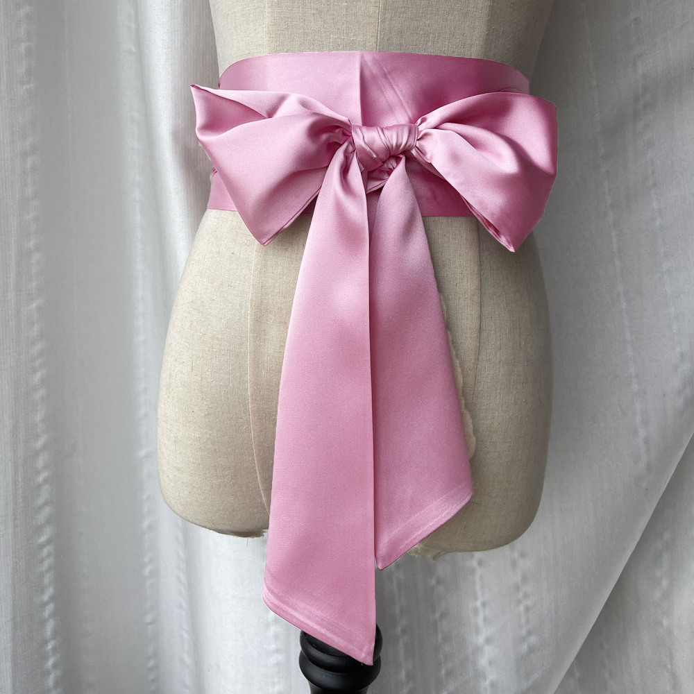넓은 리본 허리띠 여성용 조절 가능한 타이업 벨트 패브 - Women'S Formal Wear Accessories 리뷰 및 가격