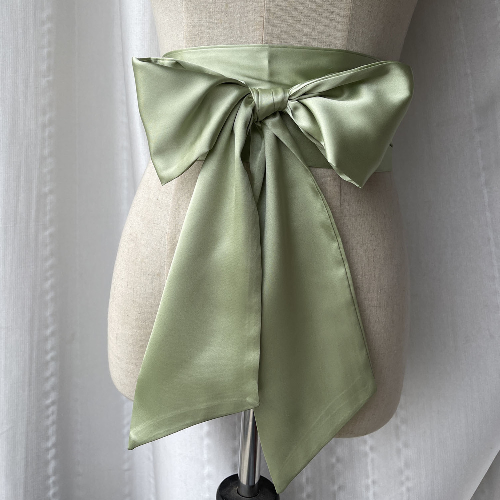 넓은 리본 허리띠 여성용 조절 가능한 타이업 벨트 패브 - Women'S Formal Wear Accessories 리뷰 및 가격
